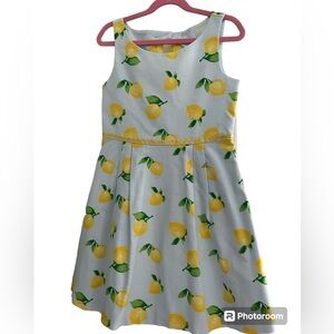 Janie & Jack Lemon Print Sleeveless Dress